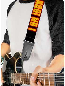 Marvel Iron Man Face Glow Guitar Strap, , hi-res