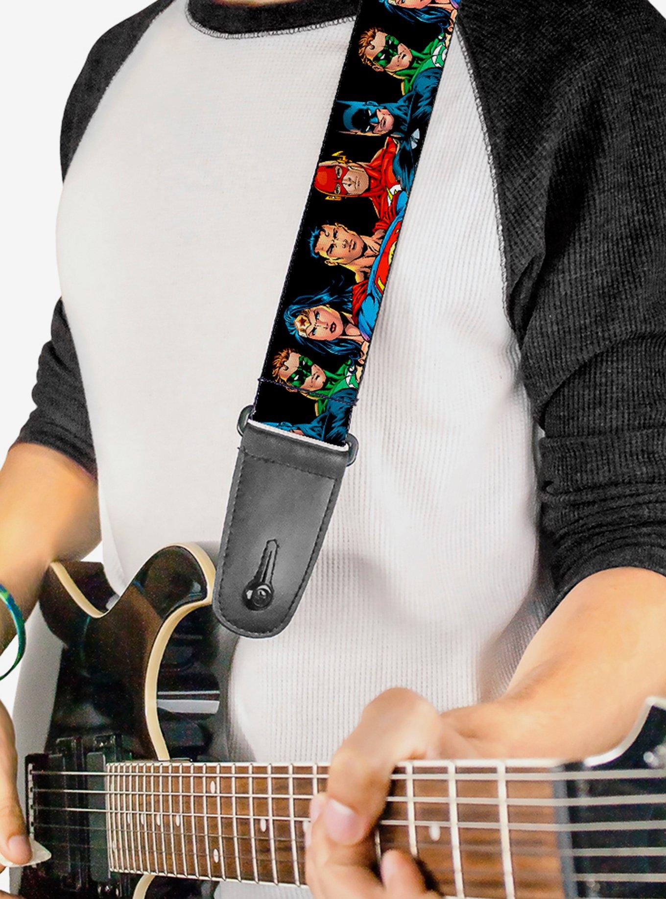 DC Comics Justice League Elite Forces Superheroes Guitar Strap, , hi-res