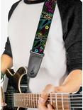 Disney Tinkerbell Electric Poses Neon Guitar Strap, , alternate