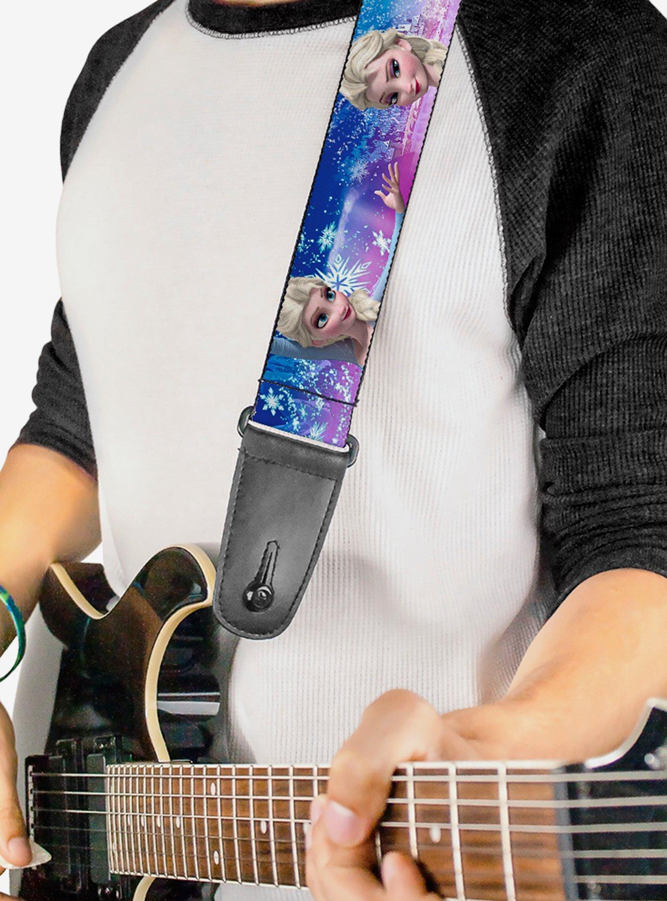 Disney Frozen Elsa the Snow Queen Castle Snowy Mountains Guitar Strap, , hi-res