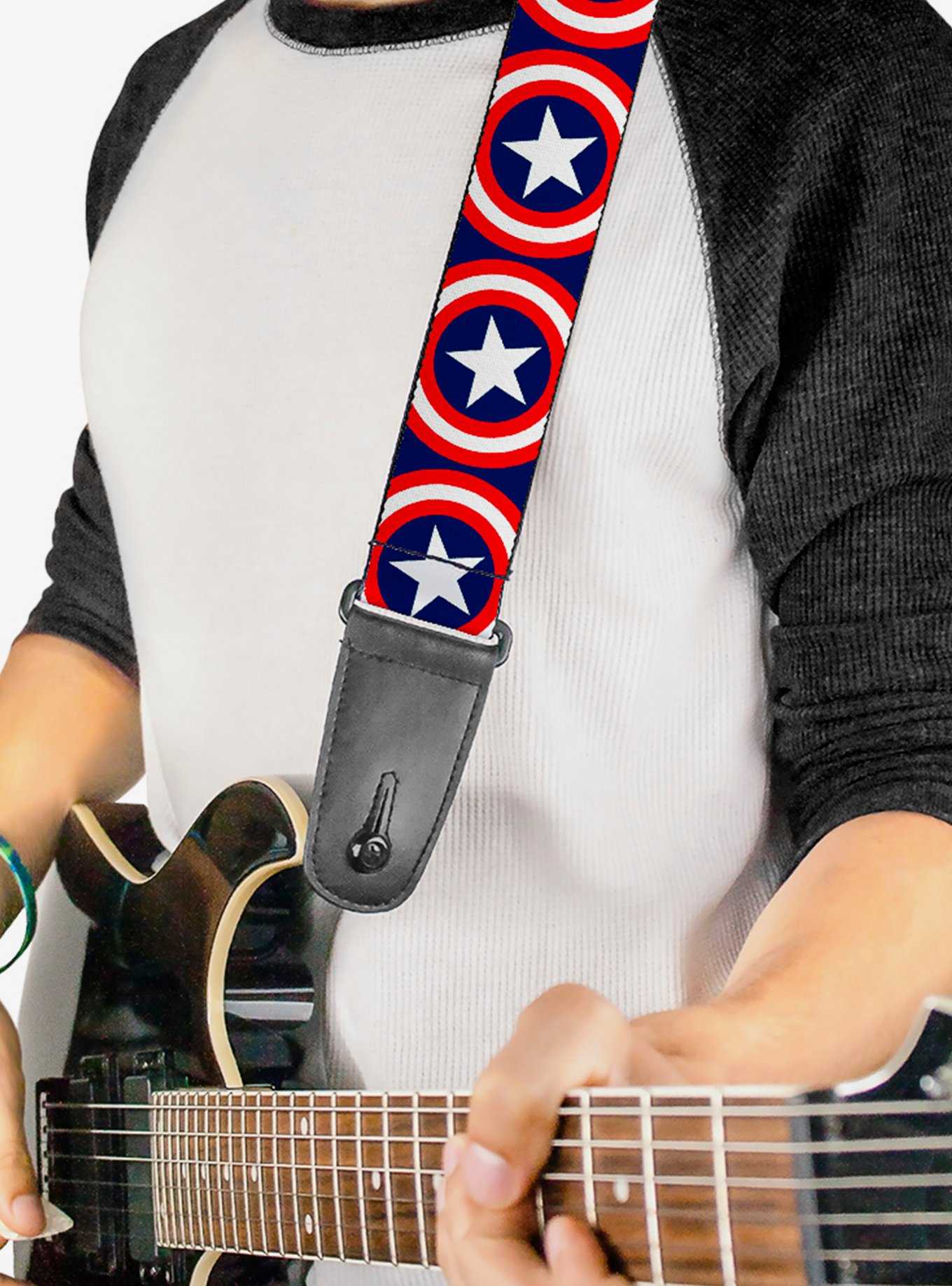 Marvel Captain America Shield Repeat Guitar Strap, , hi-res