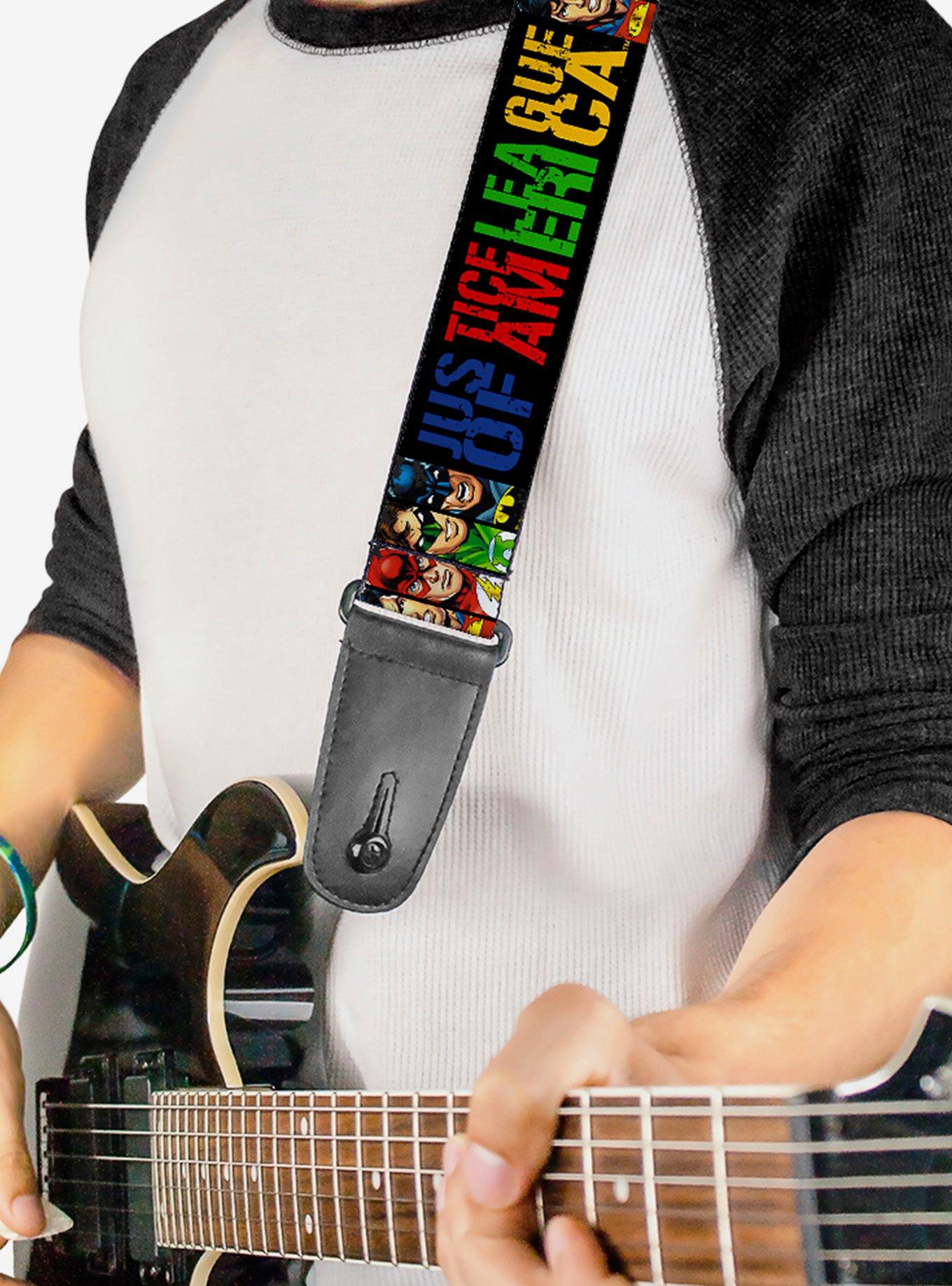 DC Comics Justice League of America Superhero Guitar Strap, , hi-res