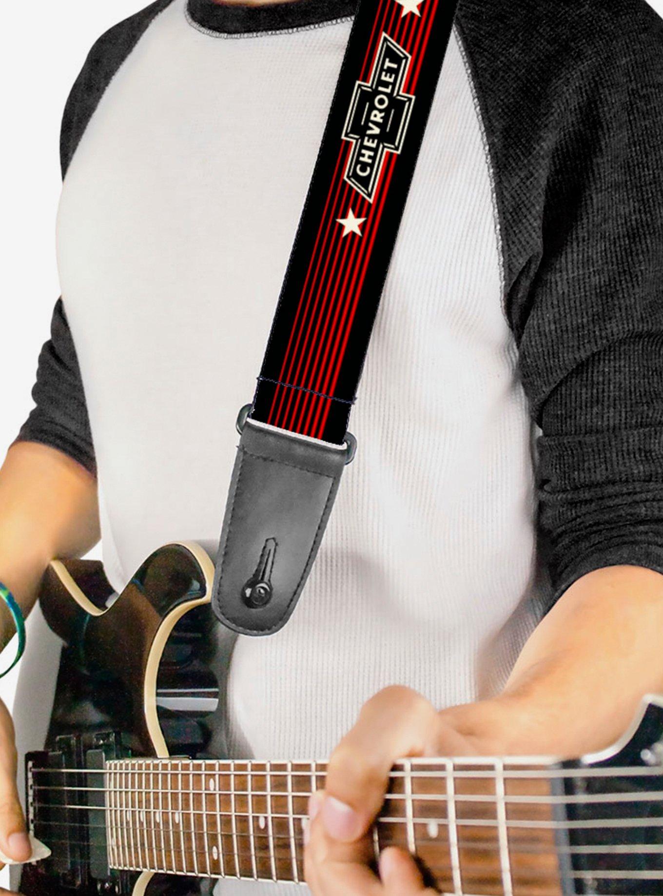 Chevrolet Bowtie 1911 Stars Stripe Guitar Strap, , hi-res