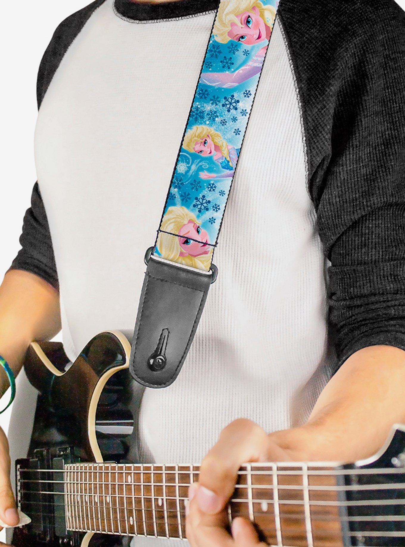 Disney Frozen Elsa Poses Snowflake Swirls Guitar Strap, , hi-res