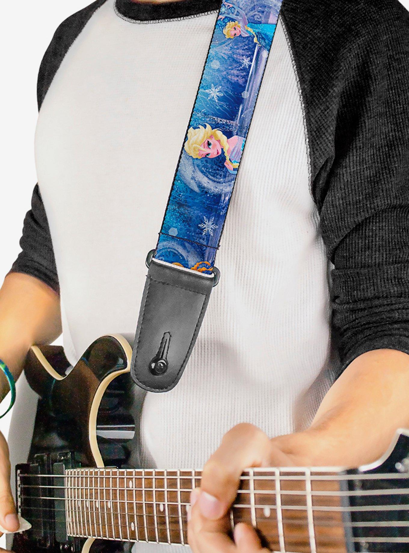 Disney Frozen Elsa the Snow Queen Poses Snowflakes Guitar Strap, , hi-res