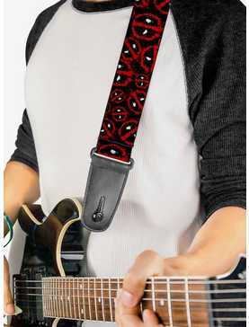Marvel Deadpool Splatter Logo Scattered Guitar Strap, , hi-res