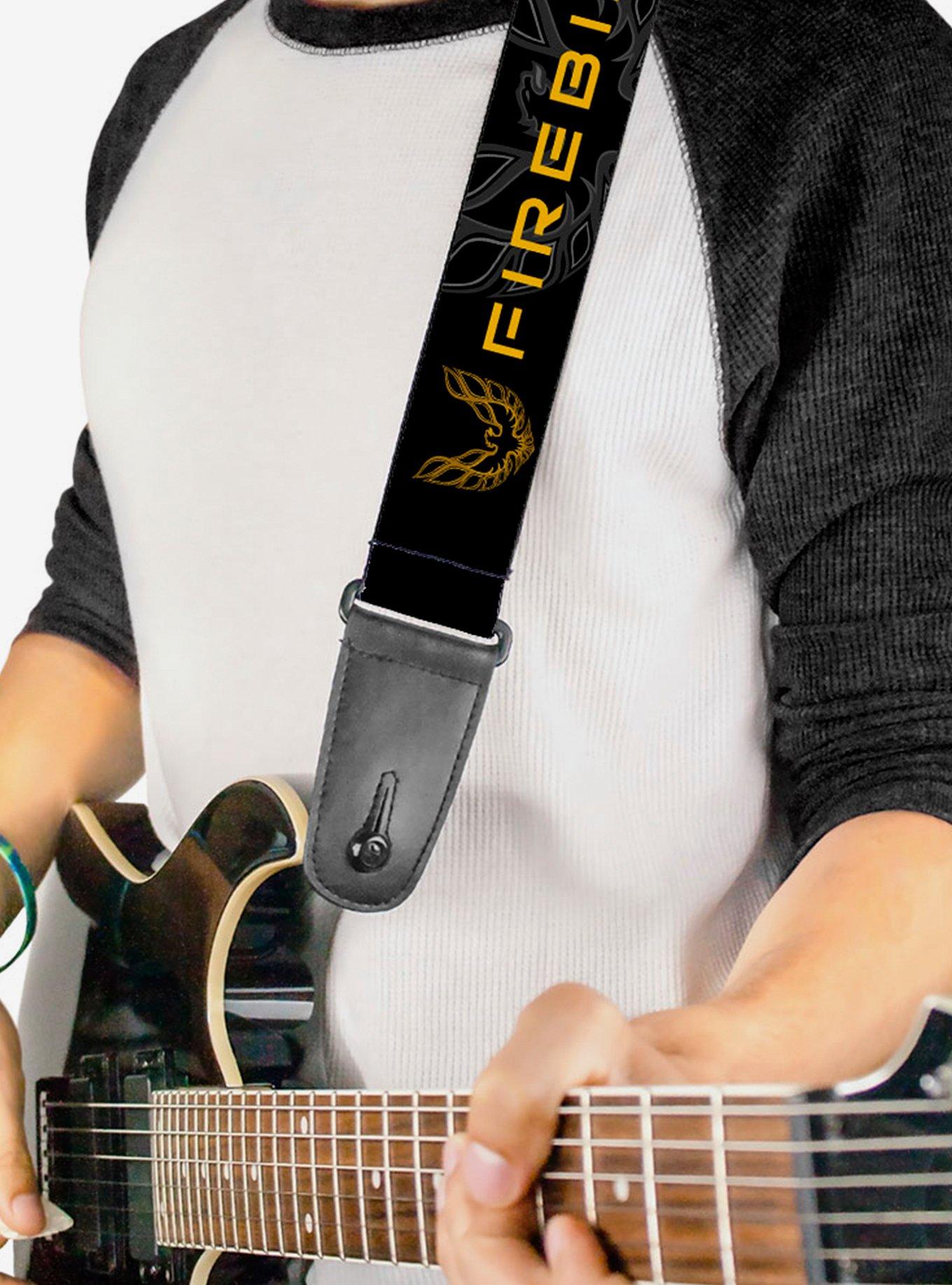 Pontiac Firebird Black Yellow Guitar Strap, , alternate