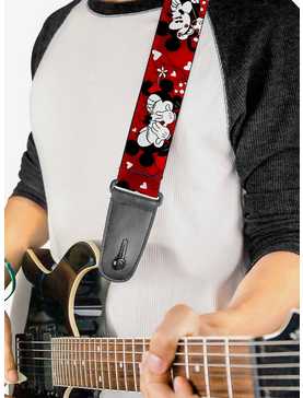 Disney Mickey Mouse and Minnie Hugs Kisses Poses Guitar Strap, , hi-res