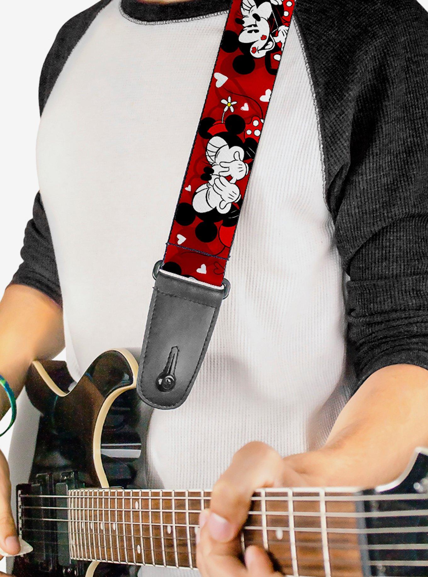 Disney Mickey Mouse and Minnie Hugs Kisses Poses Guitar Strap, , hi-res