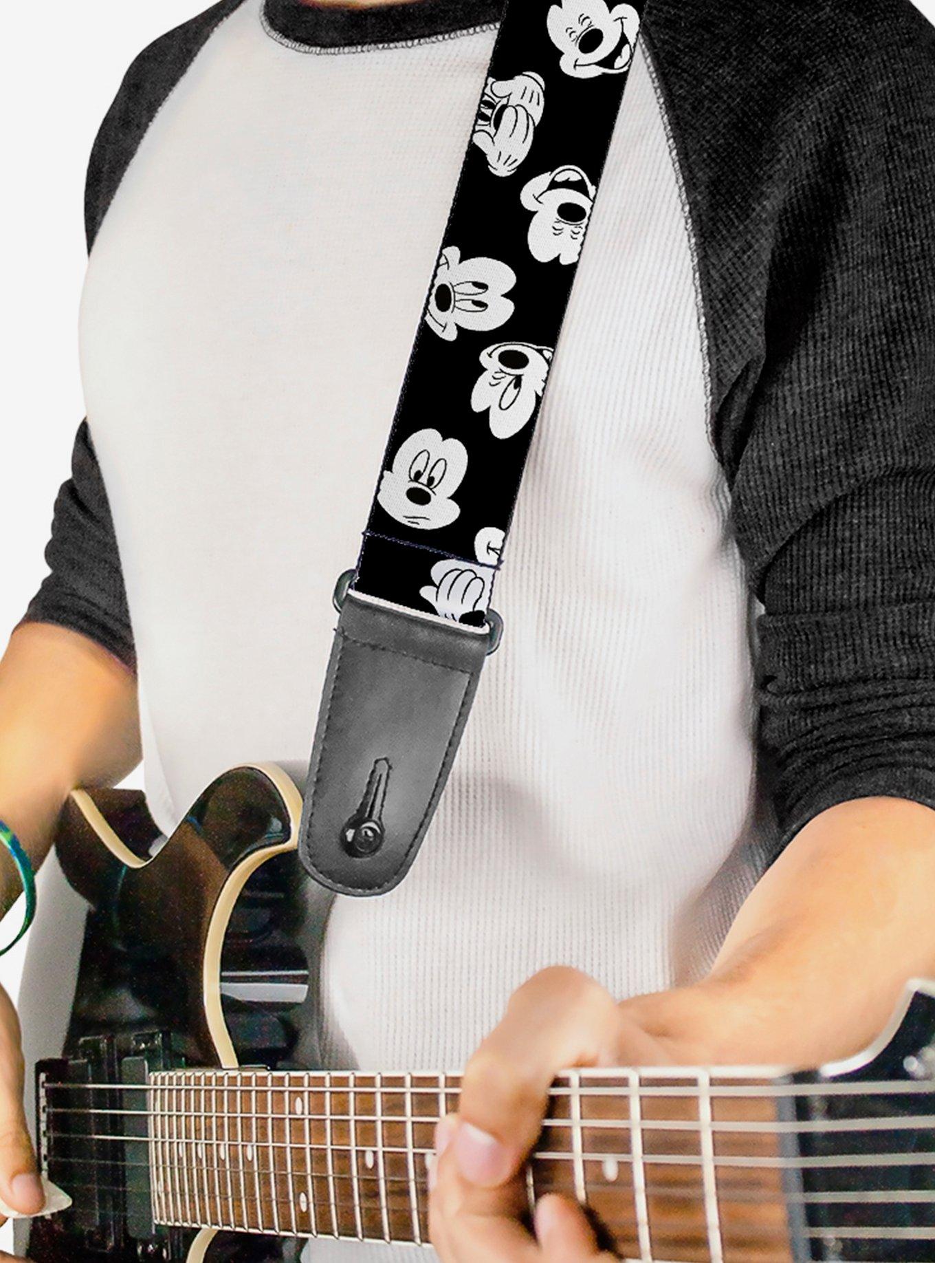 Disney Mickey Mouse Expressions Scattered Guitar Strap, , alternate