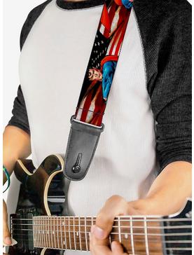 DC Comics Superman Poses American Flag Guitar Strap, , hi-res