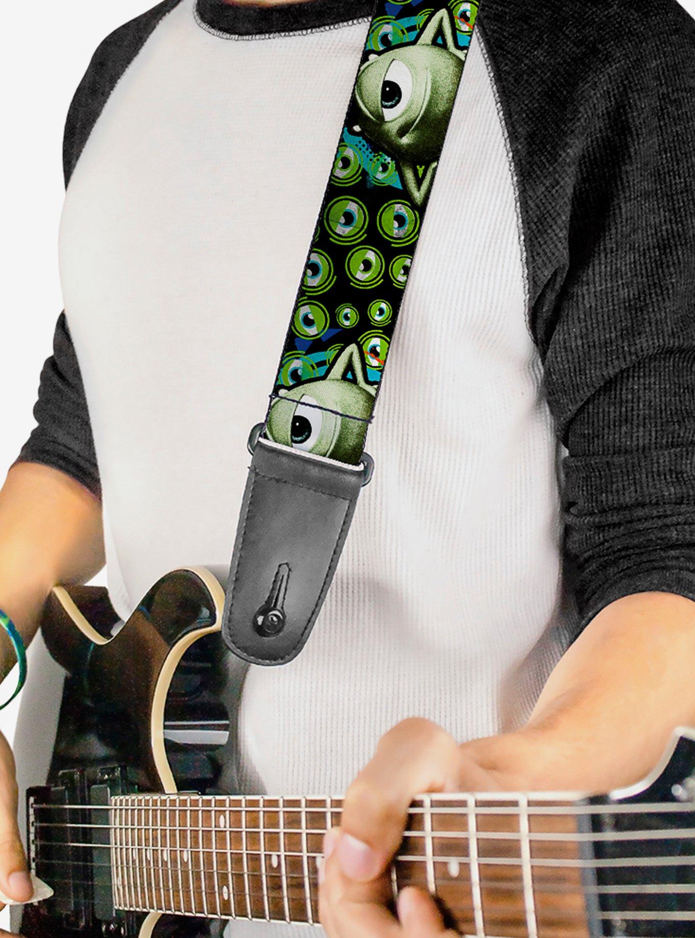 Disney Pixar Monsters Inc. Mike Poses Eyeballs Guitar Strap, , hi-res