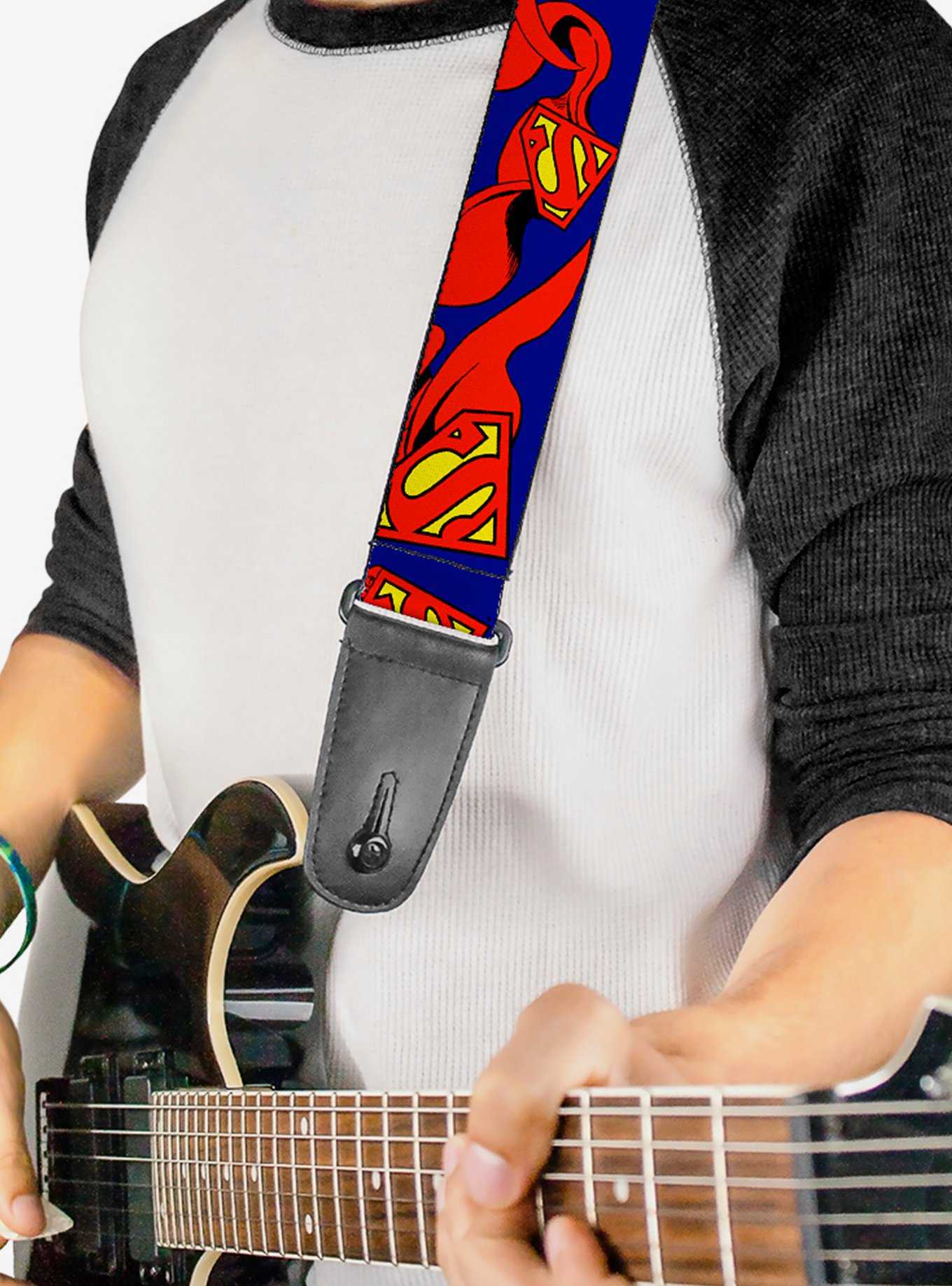 DC Comics Superman Shield Cape Guitar Strap, , hi-res