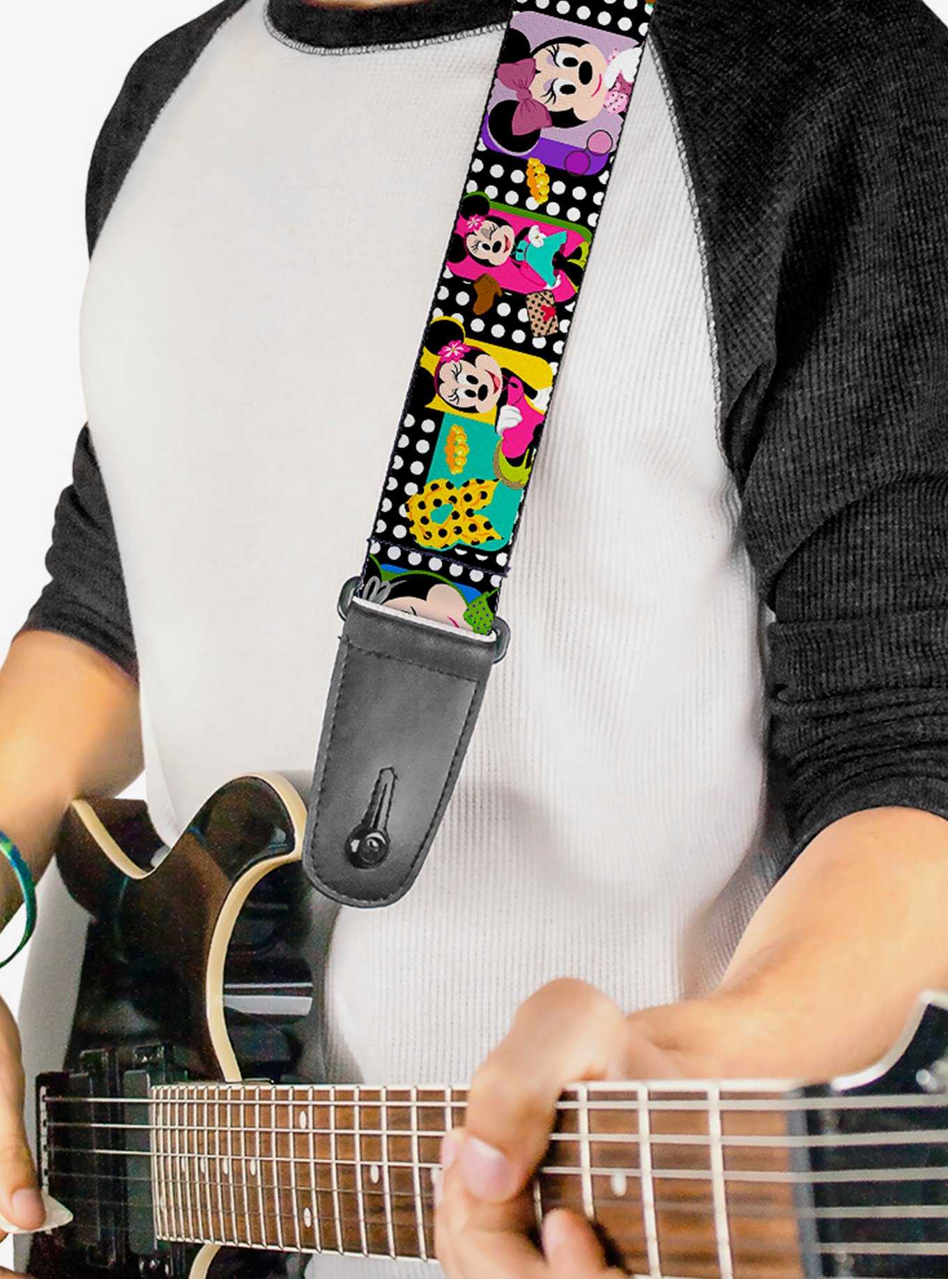Disney Minnie Mouse Fashion Poses Polka Dot Guitar Strap, , hi-res