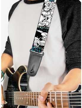 Tom and Jerry Face Pose Sketch Guitar Strap, , hi-res