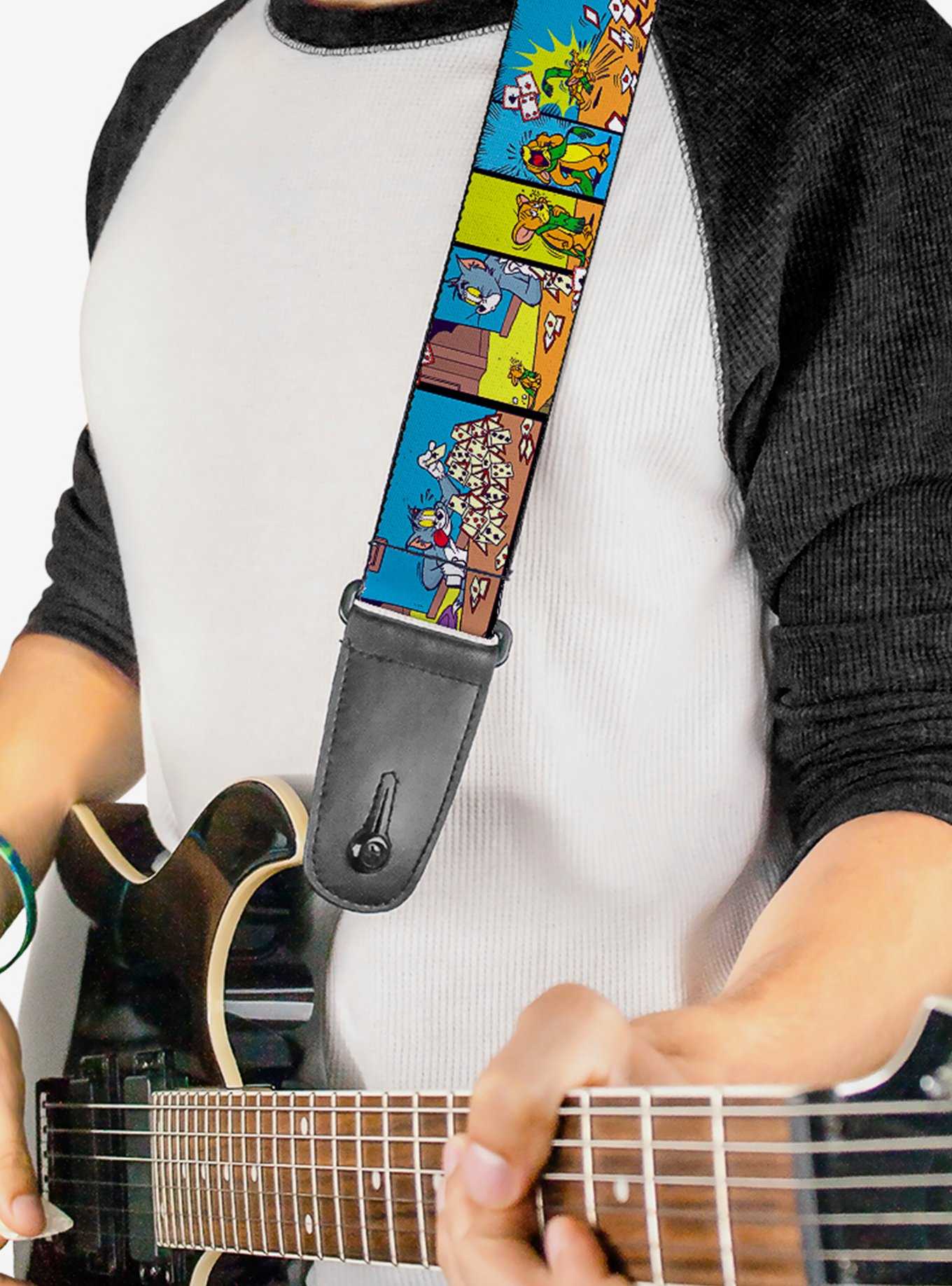 Tom and Jerry House of Cards Panels Guitar Strap, , hi-res
