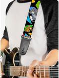 Tom and Jerry Poses Multicolor Guitar Strap, , alternate