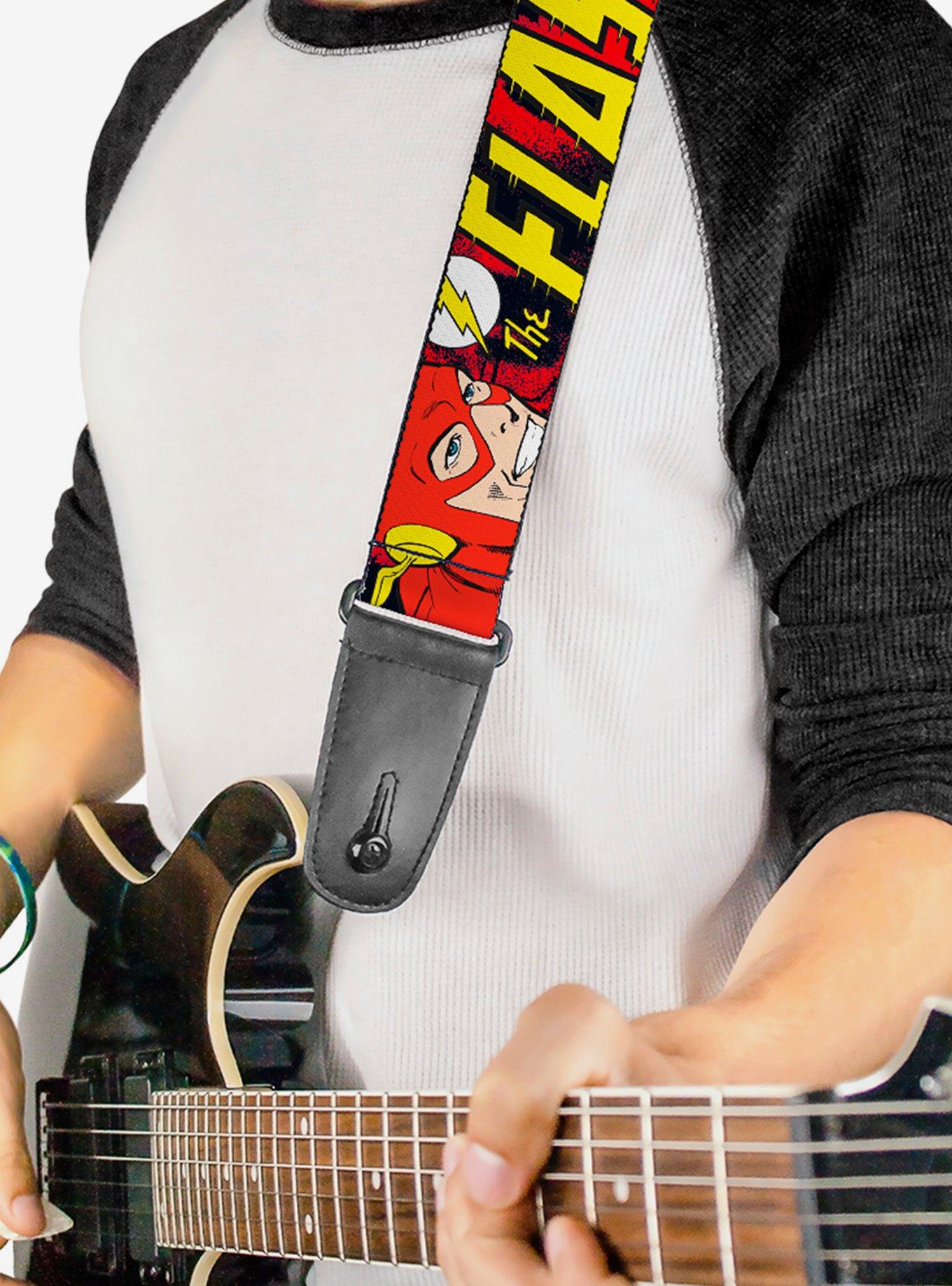 DC Comics The Flash In Action Guitar Strap, , alternate