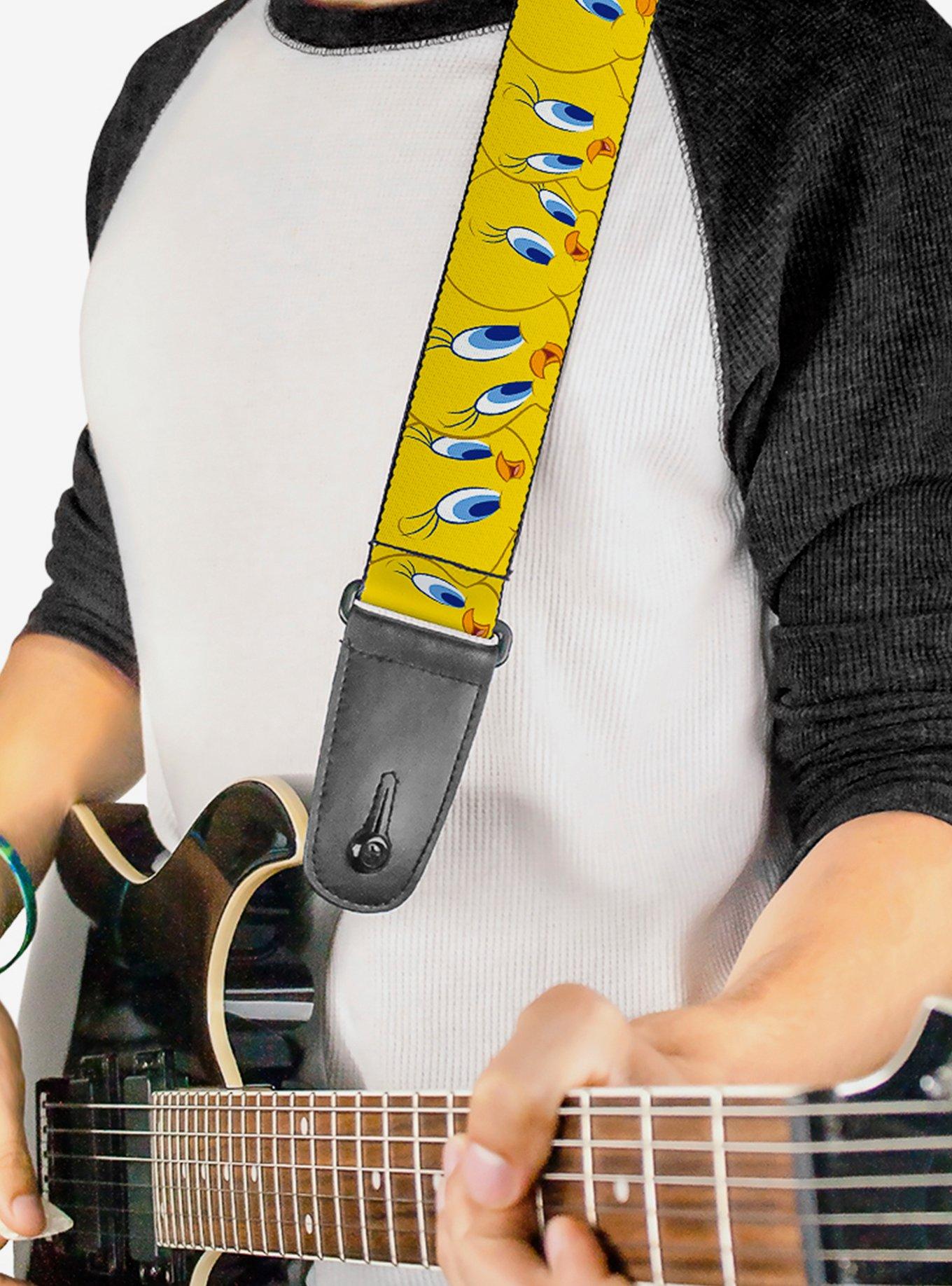 Looney Tunes Tweety Bird Expressions Yellow Guitar Strap, , alternate