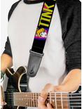 Disney Tinker Bell Luxe Sketch Black Multi Neon Guitar Strap, , alternate