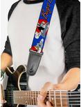 Looney Tunes Bugs Bunny Poses Blue Guitar Strap, , alternate