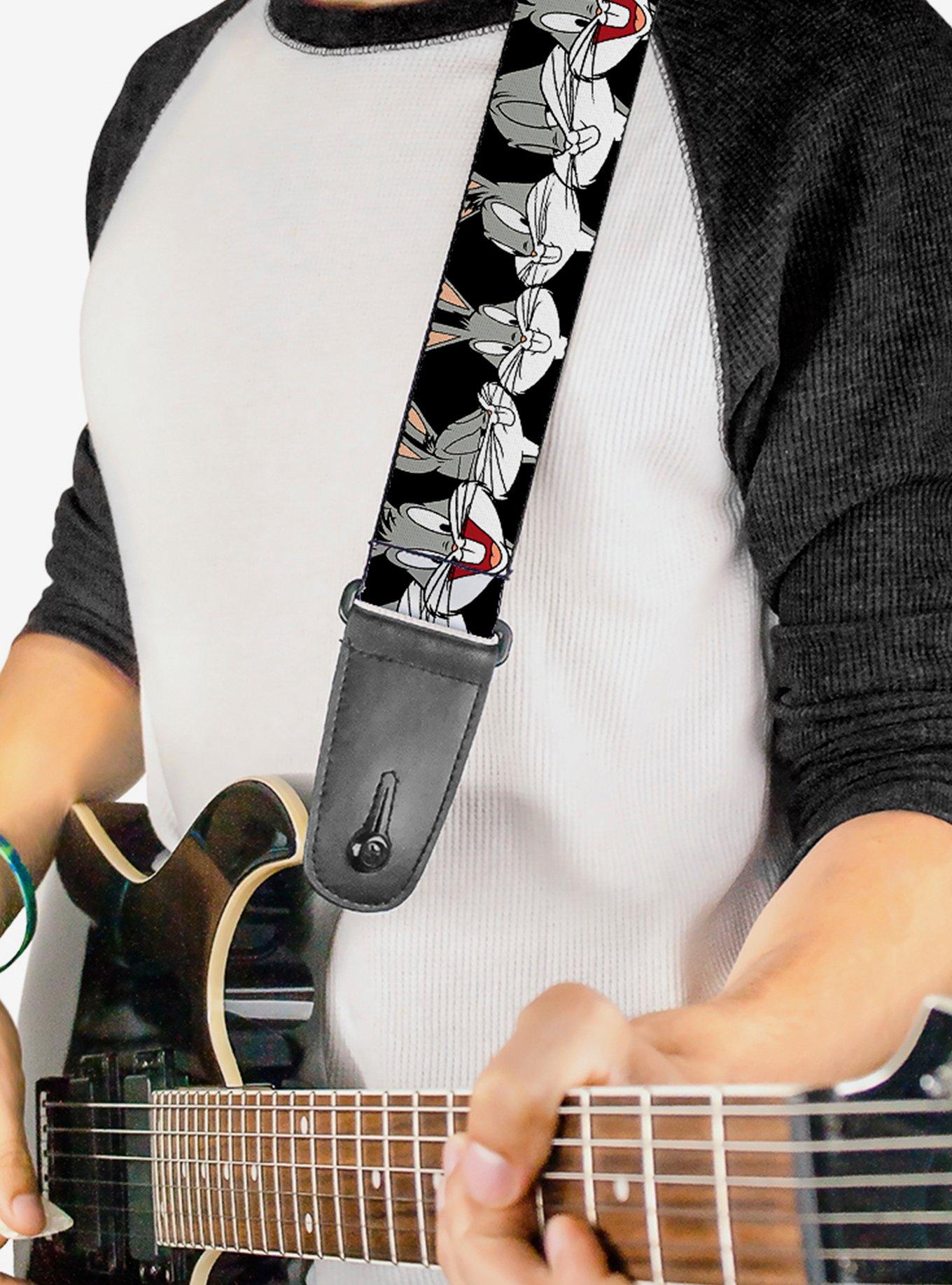 Looney Tunes Bugs Bunny Close Up Expressions Guitar Strap, , hi-res