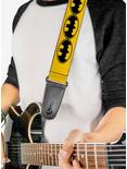 DC Comics Batman Bat Signals Yellow Black Guitar Strap, , alternate