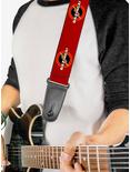 The Big Bang Theory Bazinga Logo Burgundy Guitar Strap, , alternate