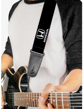 Plus Size Honda Logo Black White Guitar Strap, , hi-res