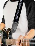 C7 Stingray Logo Black Silver Guitar Strap, , alternate