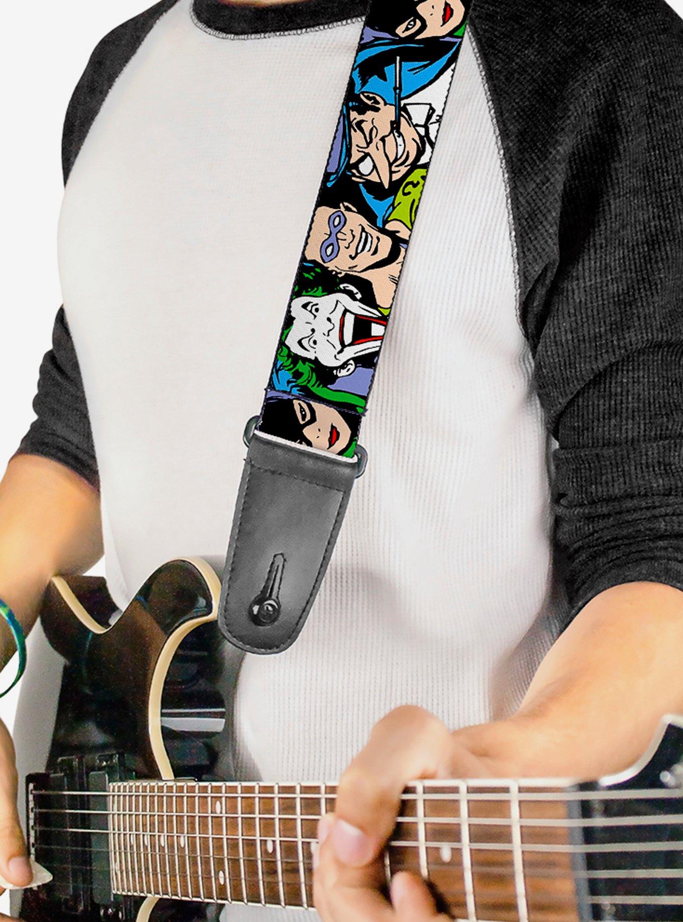 DC Comics Justice League Villains Close Up Guitar Strap, , alternate