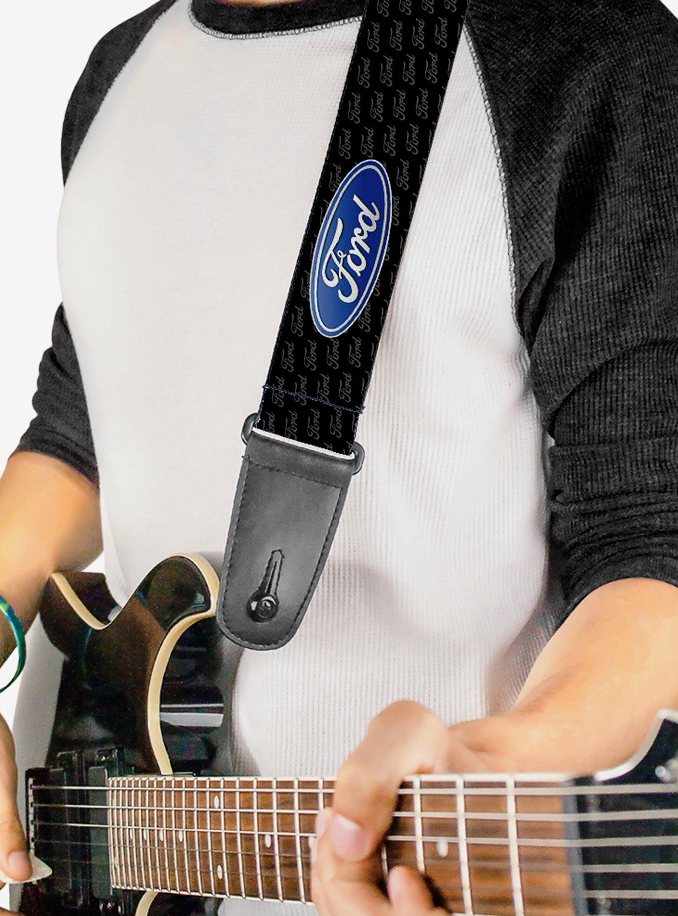 Ford Oval Repeat Text Guitar Strap, , alternate