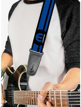 Mopar Logo Stripe Black and Guitar Strap, , hi-res