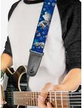 Disney Frozen Olaf Poses Snowflakes Blue Guitar Strap, , alternate