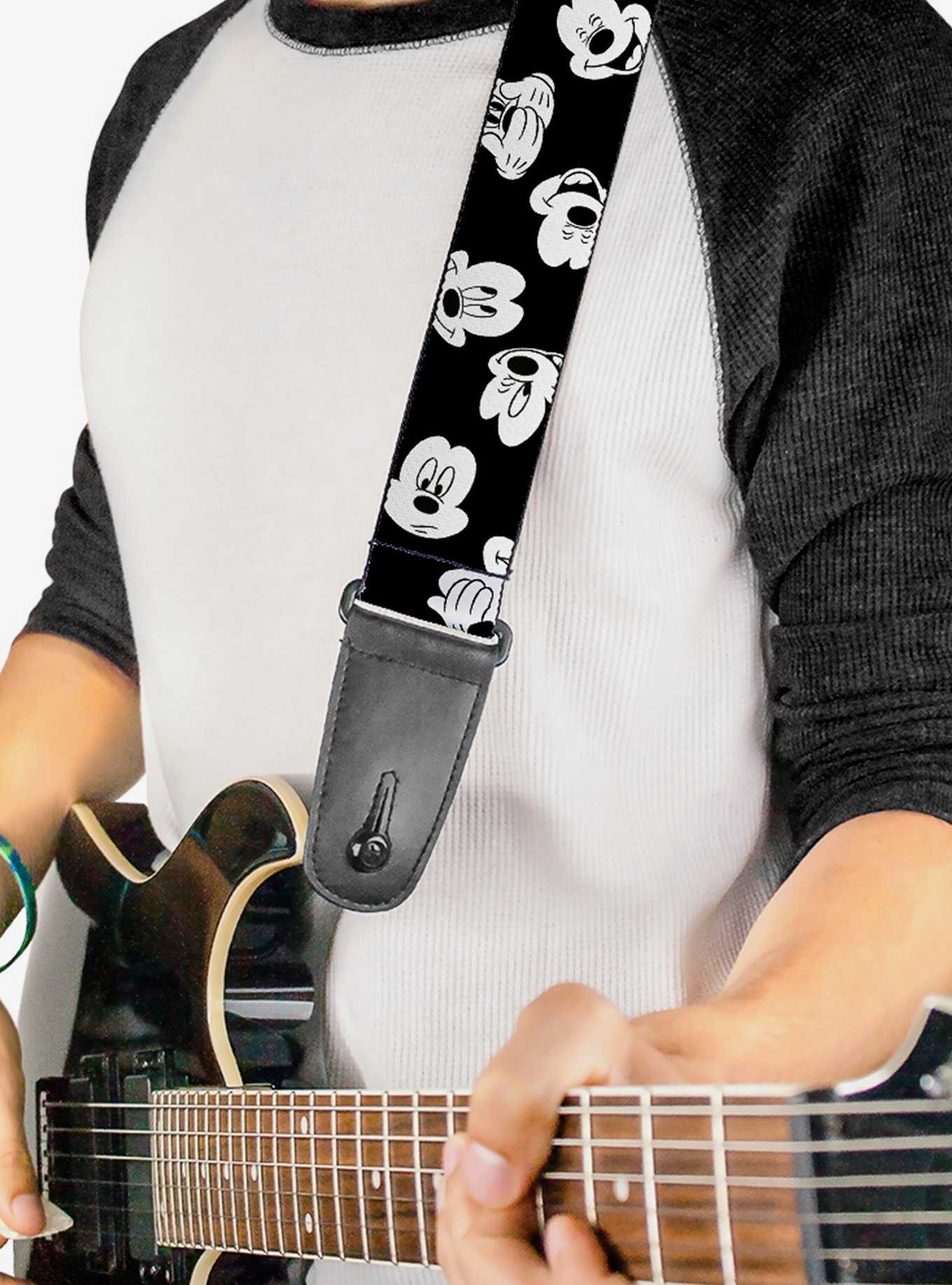 Disney Mickey Mouse Expressions Scattered Guitar Strap, , hi-res