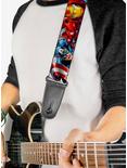 Marvel Avengers Superhero Poses Close Up Guitar Strap, , alternate