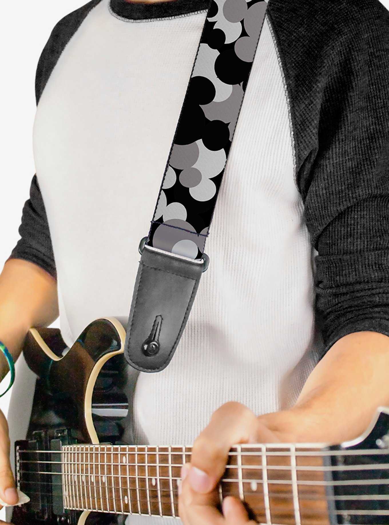 Disney Mickey Mouse Head Stacked Guitar Strap, , hi-res