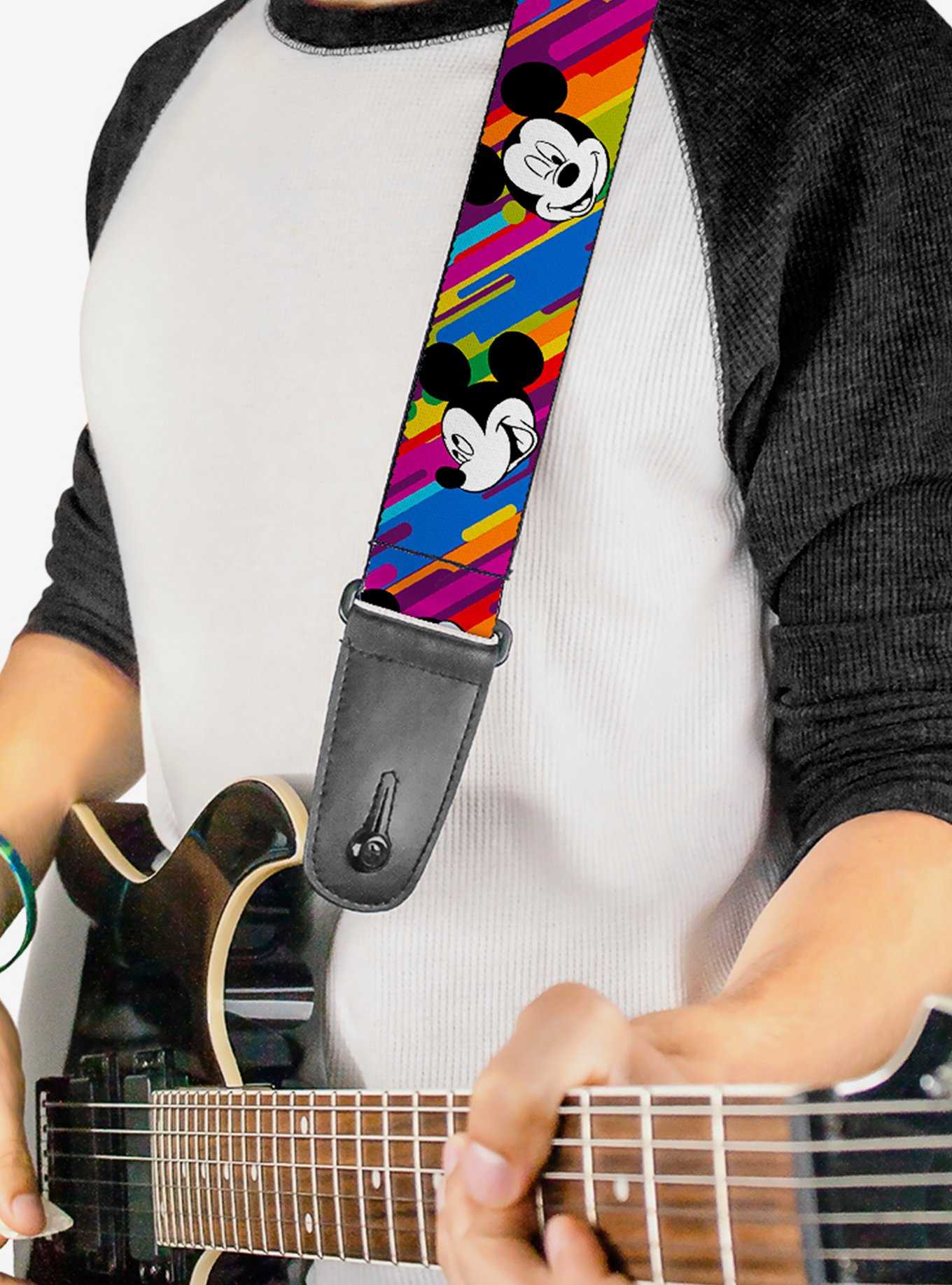 Disney Mickey Mouse Expressions Multicolor Guitar Strap, , hi-res