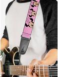 Disney Minnie Mouse Expressions Polka Dot Pink Guitar Strap, , alternate
