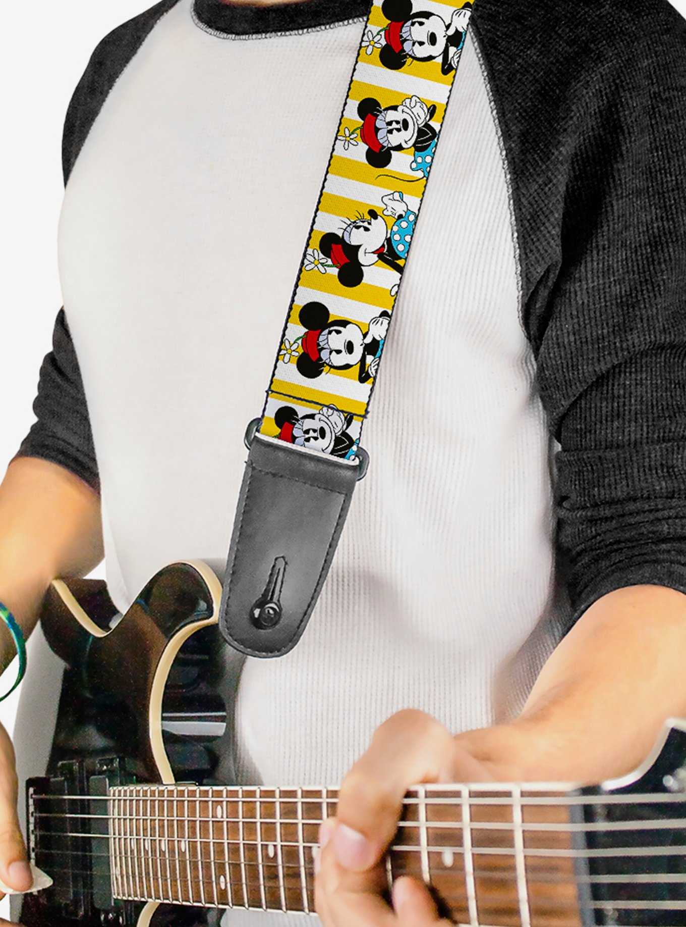 Disney Minnie Mouse Hat Poses Stripe Guitar Strap, , hi-res