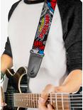 Marvel The Amazing Spider-Man Stacked Comic Books Action Poses Guitar Strap, , alternate