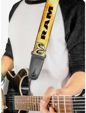 Ram Logo Pistons Guts Glory Weathered Guitar Strap, , hi-res