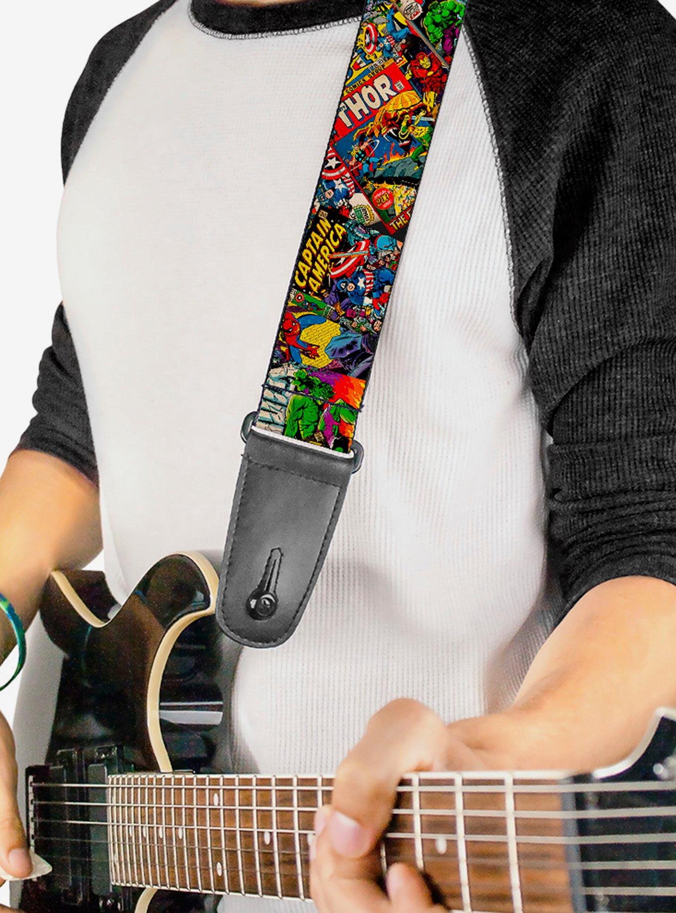Marvel Avengers Retro Comic Books Stacked Guitar Strap, , alternate - view 2