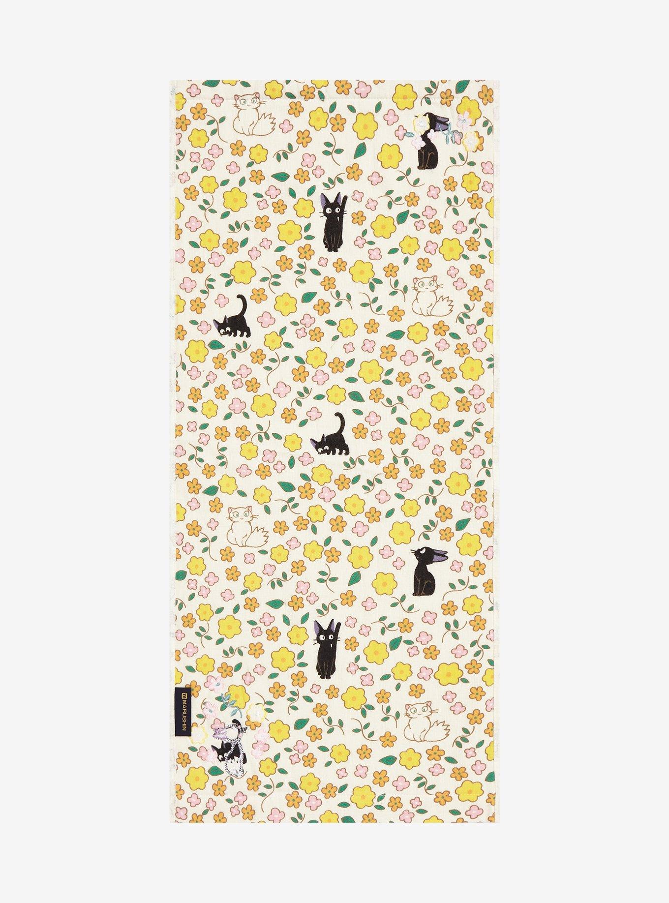 Studio Ghibli Kiki's Delivery Service Jiji Flower Face Towel, , alternate