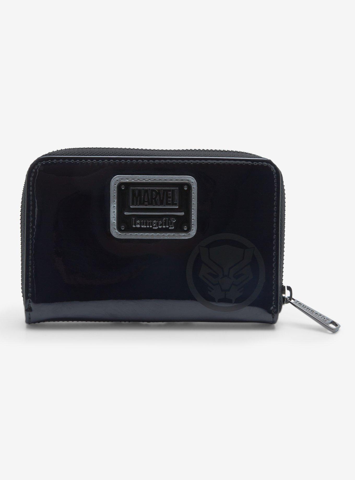 Loungefly Marvel Black Panther Metallic Figural Small Zip Wallet, , alternate