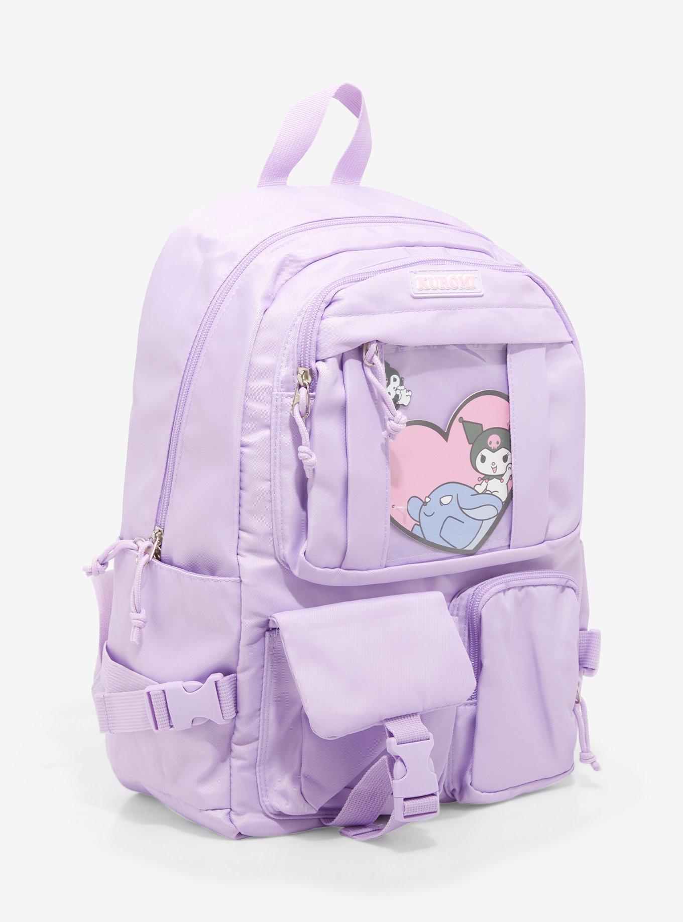 Kuromi Lavender Multi-Pocket Backpack, , alternate