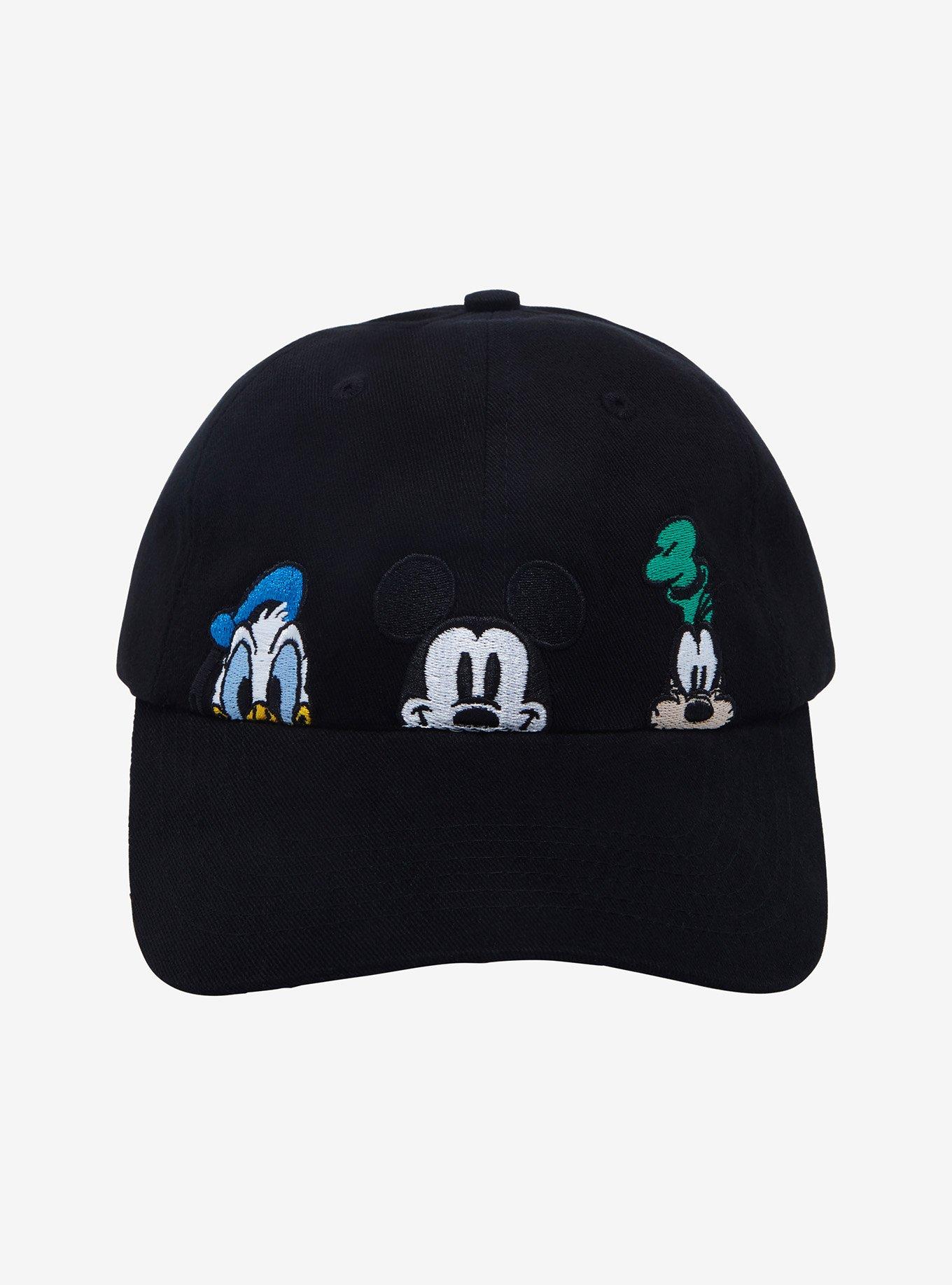 Disney Mickey Mouse And Friends Peeking Embroidered Dad Cap, , alternate