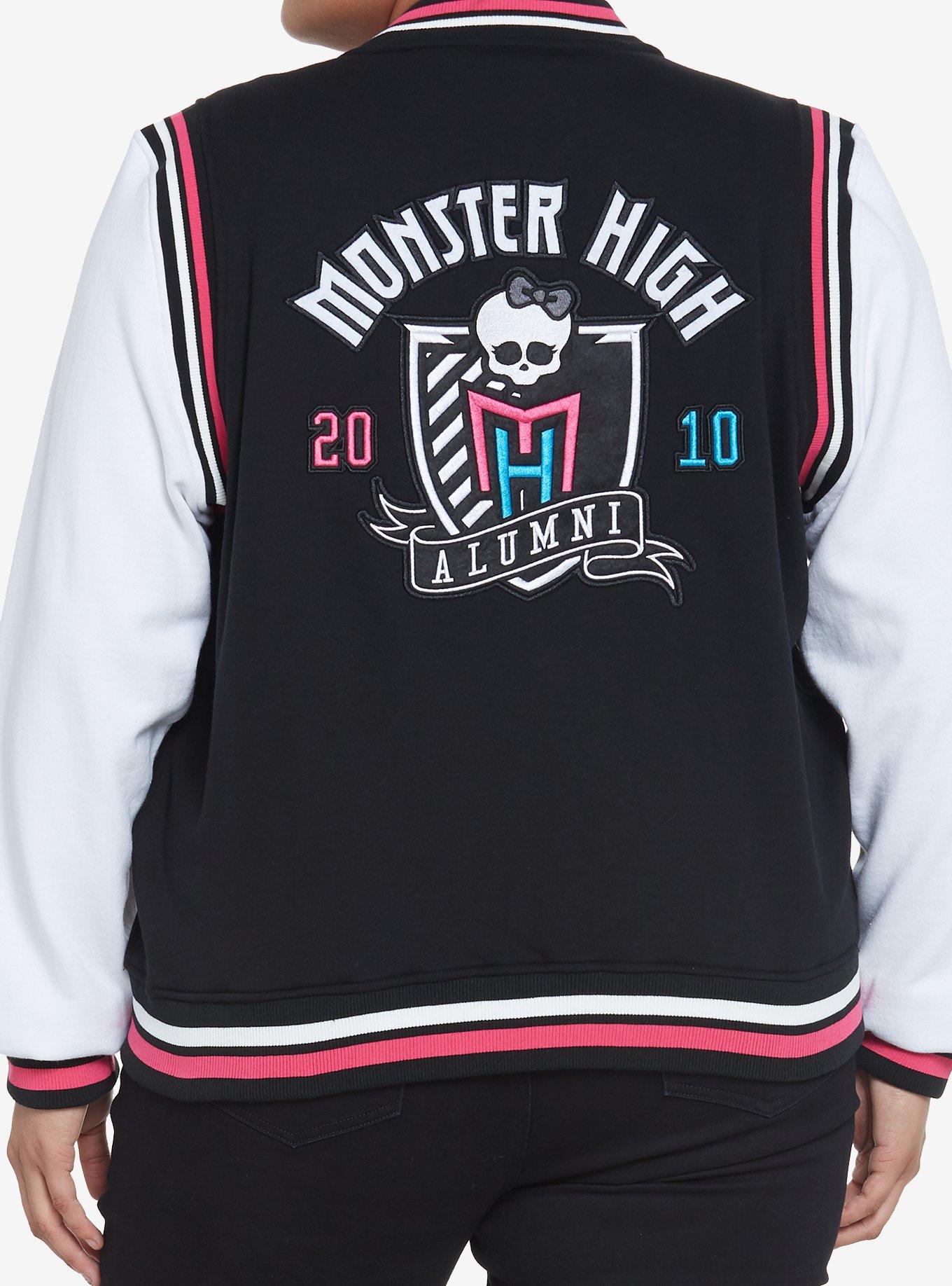 Monster High Alumni Girls Varsity Jacket Plus Size, MULTI, alternate