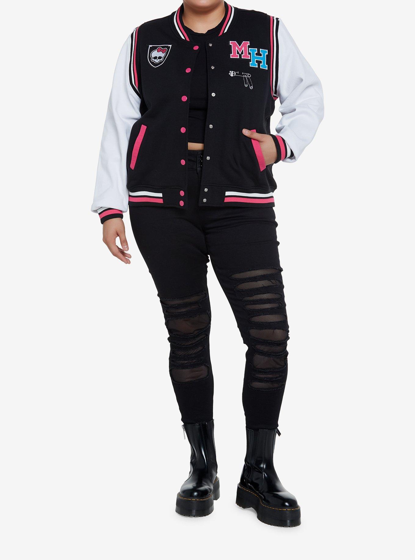 Monster High Alumni Girls Varsity Jacket Plus Size, MULTI, alternate
