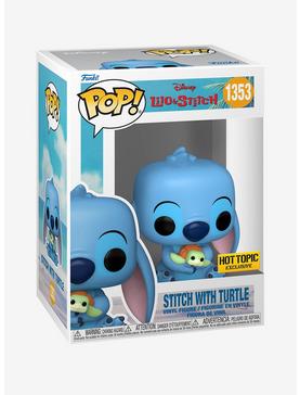 Funko Disney Lilo & Stitch Pop! Stitch With Turtle Vinyl Figure Hot Topic Exclusive, , hi-res